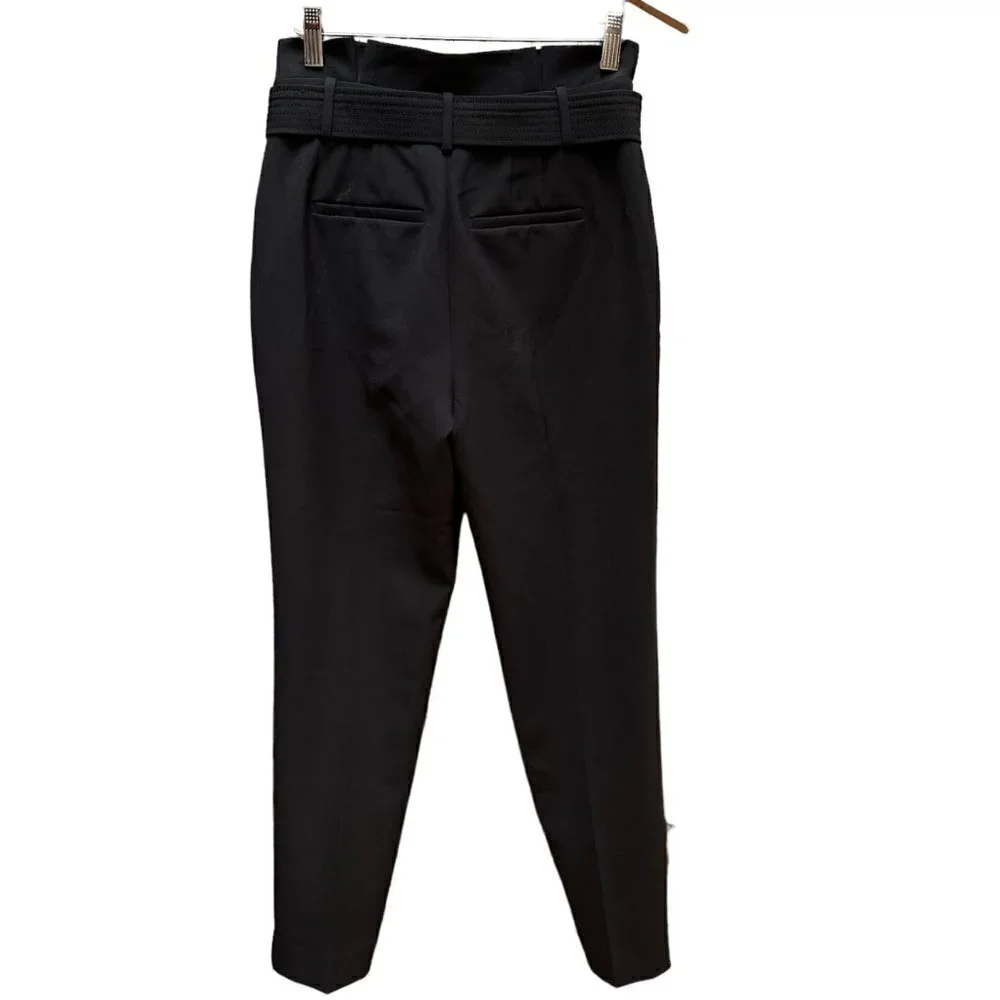 White House Black Market Tapered Ankle Belted High Rise Womens Dress Pants Sz 00